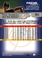 Back | Mike Mussina Baseball Cards 2001 Fleer Focus