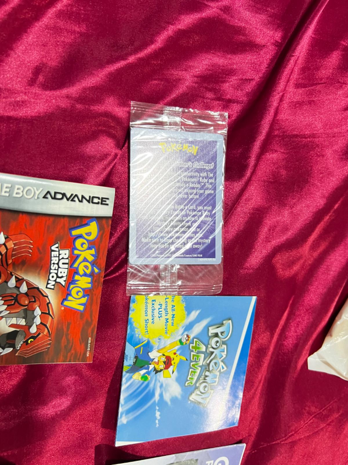 Pokemon Ruby Item, Box, and Manual GameBoy Advance