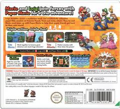 Game Case (Back) | Mario & Luigi: Paper Jam Bros PAL Nintendo 3DS