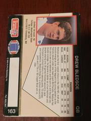 Reverse | Drew Bledsoe [Mint] Football Cards 1993 Action Packed