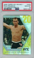 Rich Franklin Ufc Cards 2009 Topps UFC Round 1 Victorious Debuts Prices