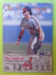 Reverse | Paul Sorrento Baseball Cards 1994 Pacific Crown Collection