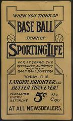Back | Heinie Berger Baseball Cards 1911 M116 Sporting Life