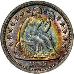 1859 [TRANSITION J-233 PROOF] Coins Seated Liberty Dime Prices