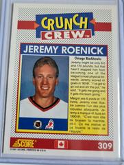 Backside | Jeremy Roenick [Bilingual] Hockey Cards 1991 Score Canadian