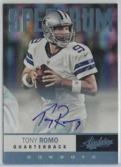 Tony Romo [Spectrum Platinum Autograph] #82 Football Cards 2012 Panini Absolute Prices