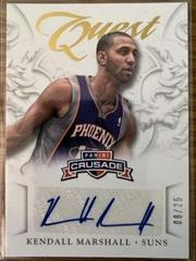 Kendall Marshall Basketball Cards 2012 Panini Crusade Quest Autographs Prices