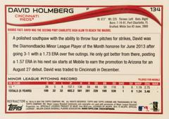 Rear | David Holmberg [X Fractor] Baseball Cards 2014 Topps Chrome