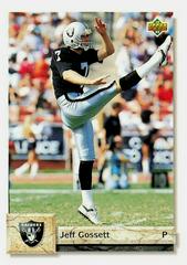 Jeff Gossett Football Cards 1992 Upper Deck Prices