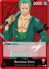 Roronoa Zoro OP01-001 One Piece Romance Dawn Prices
