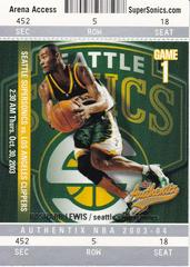 Rashard Lewis Basketball Cards 2003 Fleer Authentix Prices