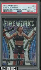 Amanda Nunes [White Sparkle] Ufc Cards 2022 Panini Prizm UFC Fireworks Prices