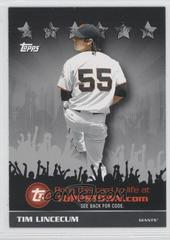 Tim Lincecum #TTT-22 Baseball Cards 2009 Topps Toppstown Prices