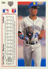 Card Back | Ken Griffey Jr. Baseball Cards 1991 Upper Deck