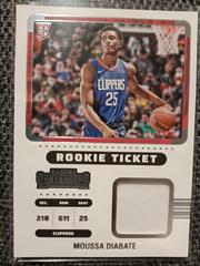 Moussa Diabate #RTS-MDL Basketball Cards 2022 Panini Contenders Rookie Ticket Swatches Prices