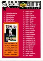 A. Riggs, K. Griffey [Checklist] #19 Baseball Cards 1998 Collector's Choice Prices