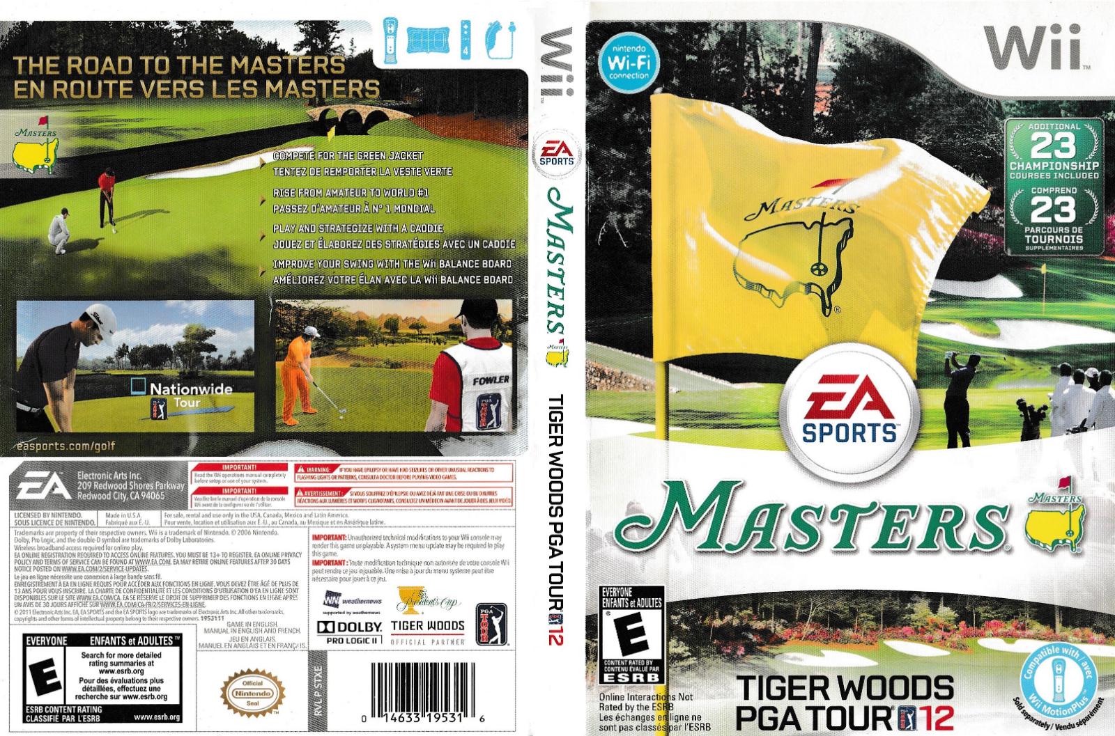 tiger woods pga tour 12 the masters wii