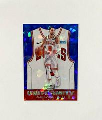 Zach LaVine [Blue Cracked Ice] #10 Basketball Cards 2019 Panini Contenders Optic Uniformity Prices