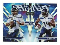Russell Wilson, DK Metcalf #TL-10 Football Cards 2021 Panini Playoff Thunder & Lightning Prices