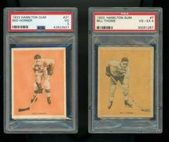 Red Horner #21 Hockey Cards 1933 Hamilton Gum Prices