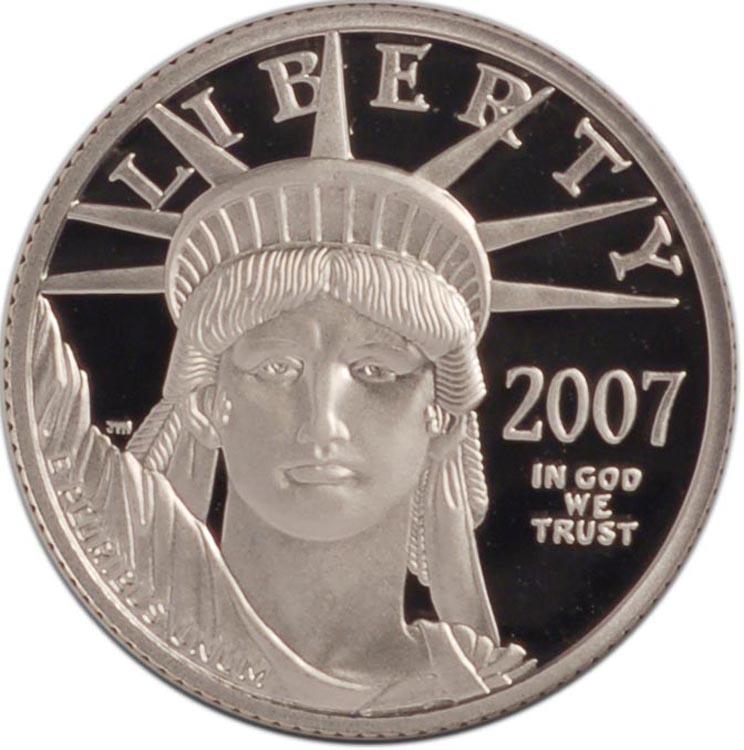 2007 W Coins $25 American Platinum Eagle