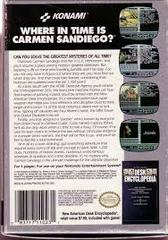 Where In Time Is Carmen Sandiego - Back | Where in Time is Carmen Sandiego NES