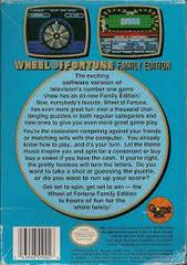 Wheel Of Fortune Family Edition - Back | Wheel of Fortune Family Edition NES