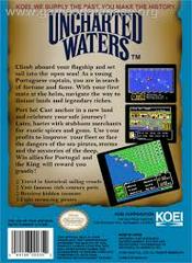 Uncharted Waters - Back | Uncharted Waters NES
