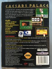 Slip Cover, Rear | Caesar's Palace [Cardboard Box] Sega Genesis