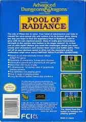 Pool Of Radiance - Back | Advanced Dungeons & Dragons Pool of Radiance NES