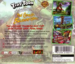 Back Of Case | Tiny Toon Adventures The Great Beanstalk Playstation