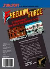 Freedom Force - Back | Freedom Force NES