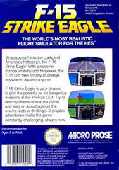 F-15 Strike Eagle - Back | F-15 Strike Eagle NES