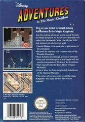 Adventures In The Magic Kingdom - Back | Adventures in the Magic Kingdom NES