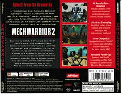 Back Of Case | Mechwarrior 2 Playstation