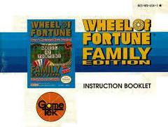 Wheel Of Fortune Family Edition - Instructions | Wheel of Fortune Family Edition NES
