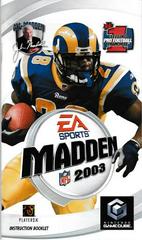 Manual - Front | Madden 2003 Gamecube