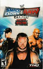 Manual - Front | WWE Smackdown vs. Raw 2008 Playstation 2
