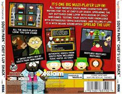 Back Of Case | South Park Chef's Luv Shack Sega Dreamcast