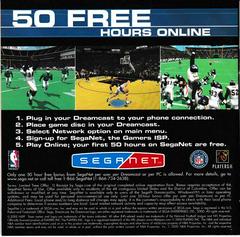 Manual - Back | NBA 2K1 Sega Dreamcast