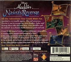 Back Of Case | Aladdin in Nasiras Revenge Playstation