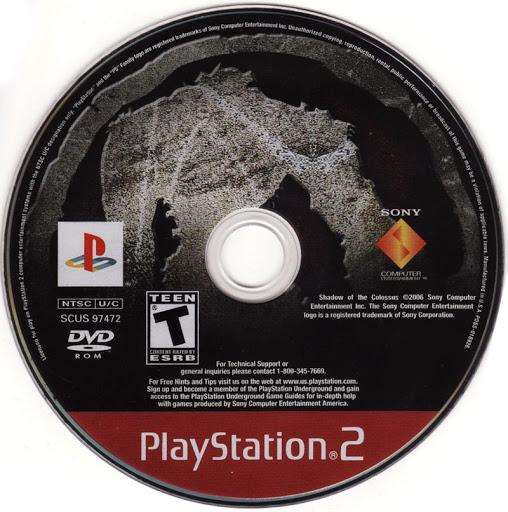 shadow of the colossus ps2 disc