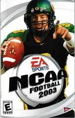 Manual - Front | NCAA Football 2003 Playstation 2