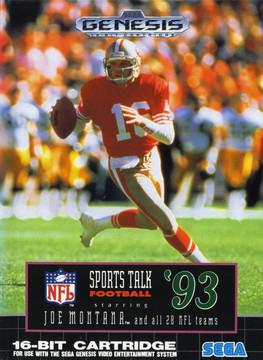 Sports Talk Football '93 Starring Joe Montana Cover Art