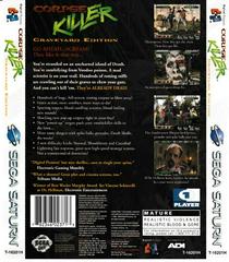 Back Of Box | Corpse Killer Graveyard Edition Sega Saturn