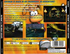 Back Of Case | Rayman 2 The Great Escape Playstation