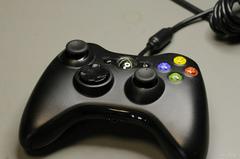 Upclose-Front | Black Xbox 360 Wired Controller Xbox 360