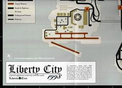 2 Sided Map/Poster 21 1/2" X 13 1/2" | Grand Theft Auto Liberty City Stories Playstation 2