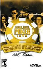 Manual - Front | World Series of Poker Tournament of Champions 2007 Playstation 2