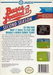 Bases Loaded 2 Second Season - Back | Bases Loaded 2 Second Season NES